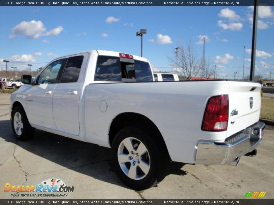 2010 Dodge Ram 1500 Big Horn Quad Cab Stone White / Dark Slate/Medium Graystone Photo #3