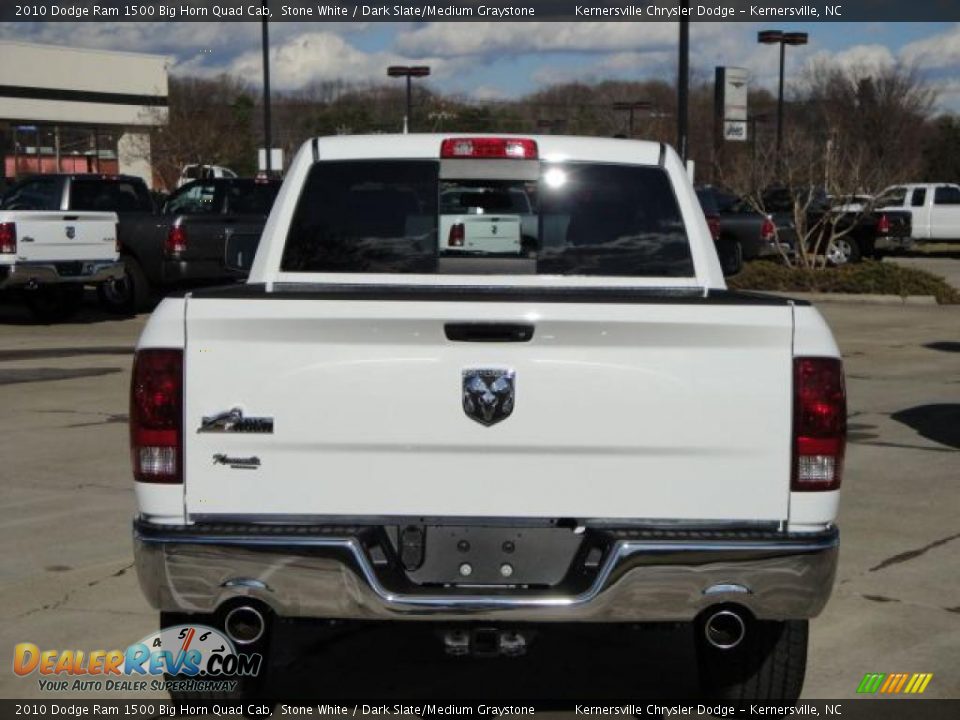 2010 Dodge Ram 1500 Big Horn Quad Cab Stone White / Dark Slate/Medium Graystone Photo #4