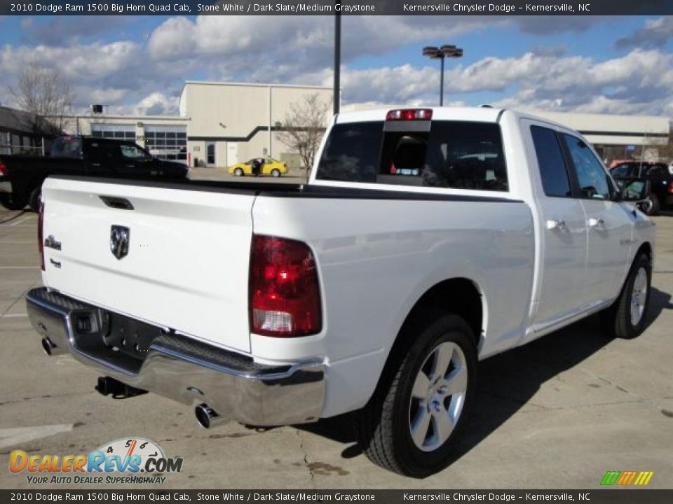 2010 Dodge Ram 1500 Big Horn Quad Cab Stone White / Dark Slate/Medium Graystone Photo #5