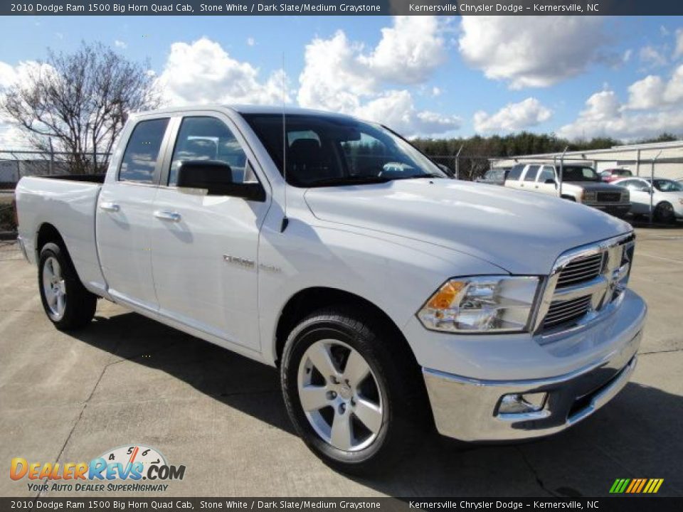 2010 Dodge Ram 1500 Big Horn Quad Cab Stone White / Dark Slate/Medium Graystone Photo #7