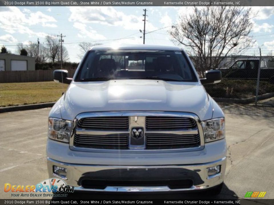 2010 Dodge Ram 1500 Big Horn Quad Cab Stone White / Dark Slate/Medium Graystone Photo #8