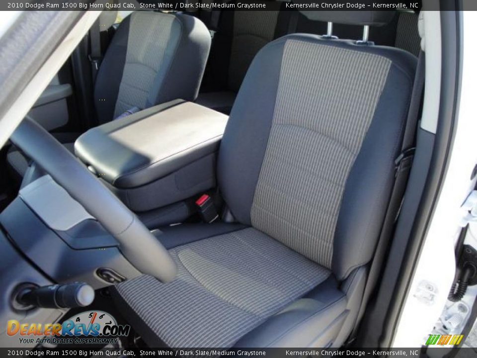 2010 Dodge Ram 1500 Big Horn Quad Cab Stone White / Dark Slate/Medium Graystone Photo #11