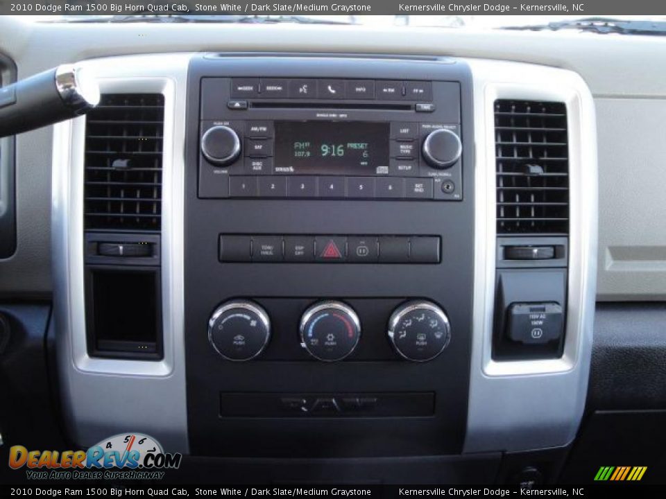 2010 Dodge Ram 1500 Big Horn Quad Cab Stone White / Dark Slate/Medium Graystone Photo #15