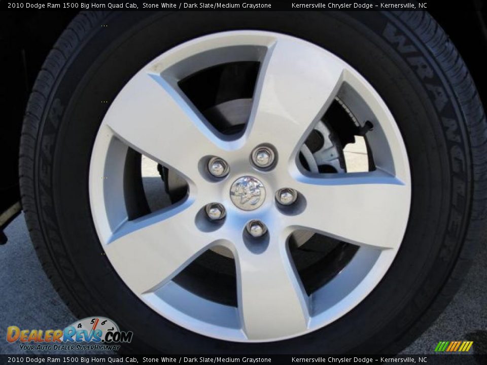 2010 Dodge Ram 1500 Big Horn Quad Cab Stone White / Dark Slate/Medium Graystone Photo #17