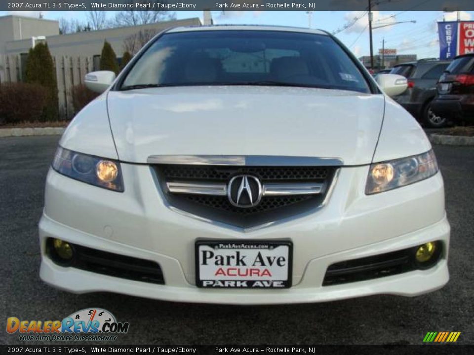 2007 Acura TL 3.5 Type-S White Diamond Pearl / Taupe/Ebony Photo #2