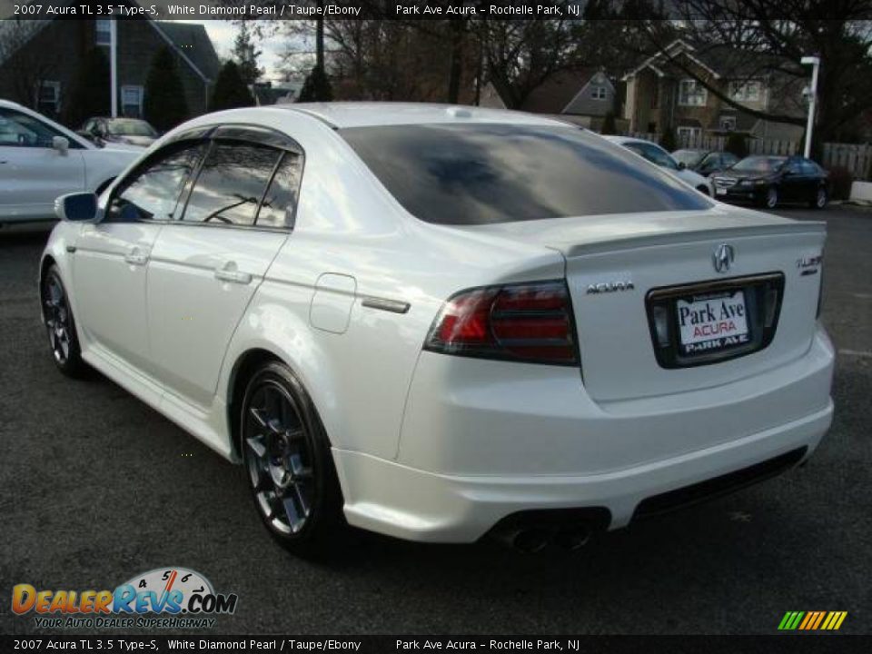 2007 Acura TL 3.5 Type-S White Diamond Pearl / Taupe/Ebony Photo #4