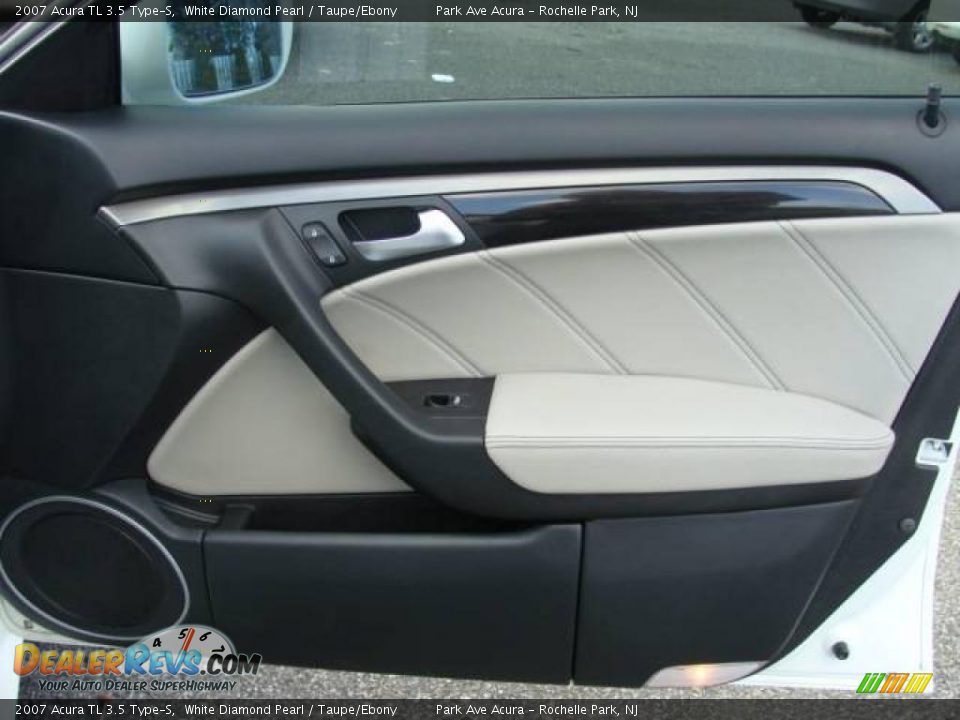 2007 Acura TL 3.5 Type-S White Diamond Pearl / Taupe/Ebony Photo #19