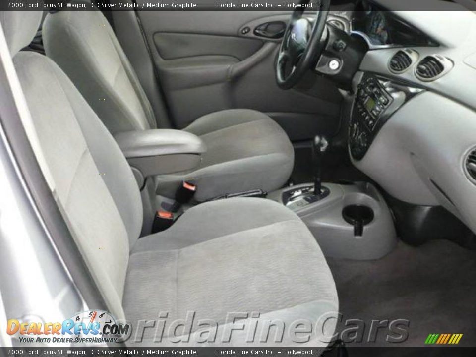 2000 Ford Focus SE Wagon CD Silver Metallic / Medium Graphite Photo #12