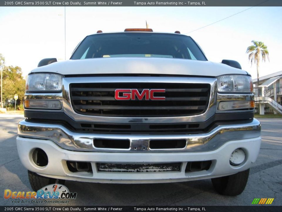2005 GMC Sierra 3500 SLT Crew Cab Dually Summit White / Pewter Photo #1