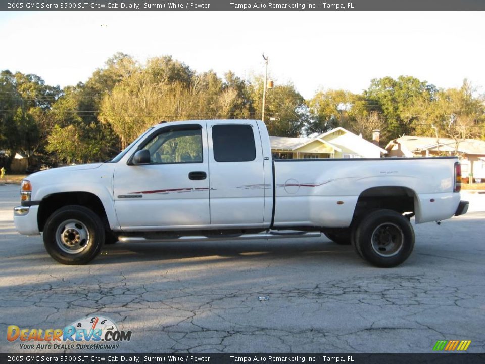 2005 GMC Sierra 3500 SLT Crew Cab Dually Summit White / Pewter Photo #7