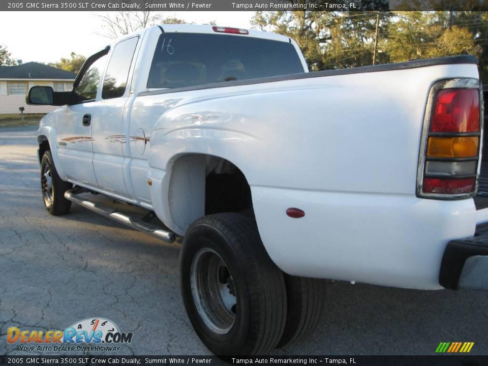2005 GMC Sierra 3500 SLT Crew Cab Dually Summit White / Pewter Photo #9