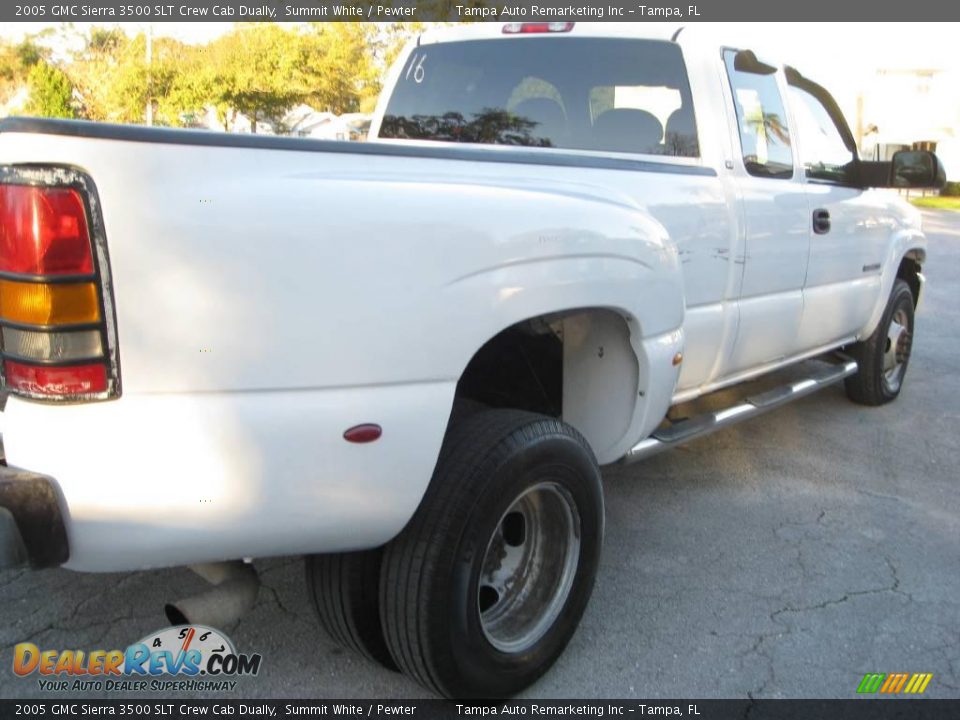 2005 GMC Sierra 3500 SLT Crew Cab Dually Summit White / Pewter Photo #10