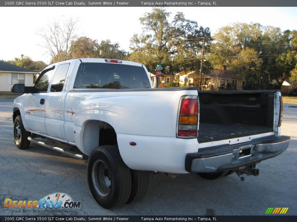 2005 GMC Sierra 3500 SLT Crew Cab Dually Summit White / Pewter Photo #12