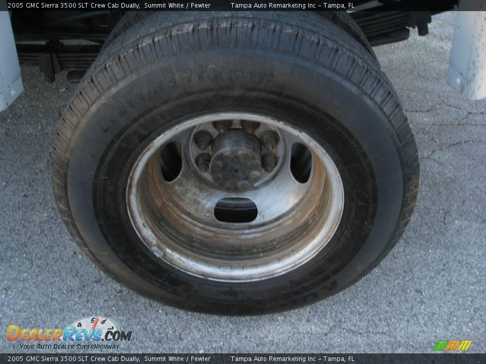 2005 GMC Sierra 3500 SLT Crew Cab Dually Summit White / Pewter Photo #14