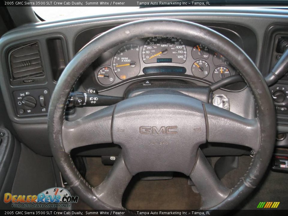 2005 GMC Sierra 3500 SLT Crew Cab Dually Summit White / Pewter Photo #26