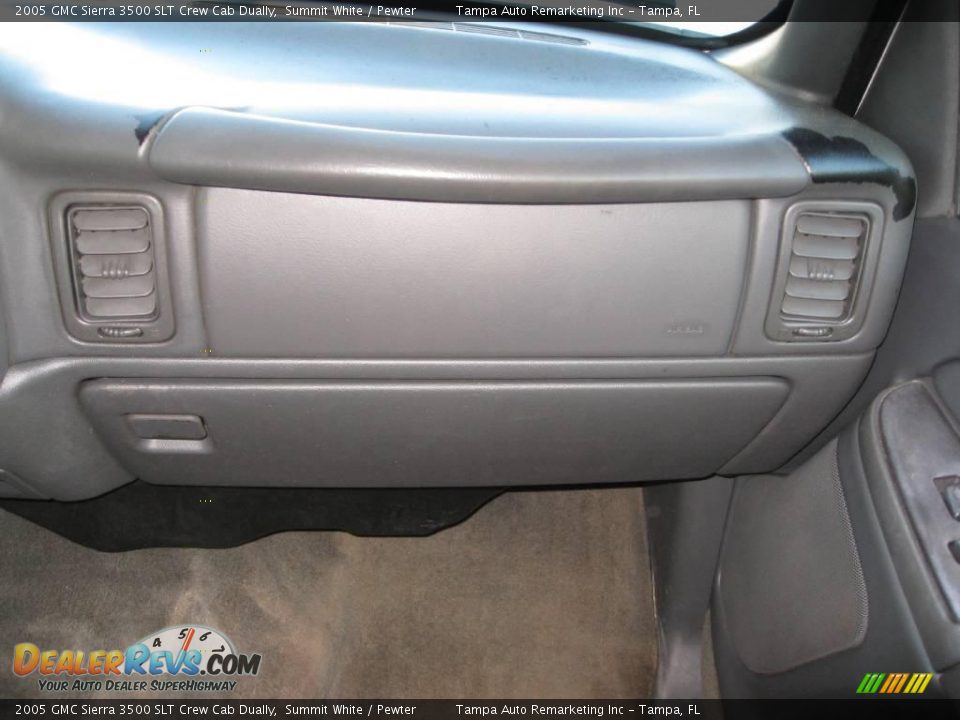 2005 GMC Sierra 3500 SLT Crew Cab Dually Summit White / Pewter Photo #28