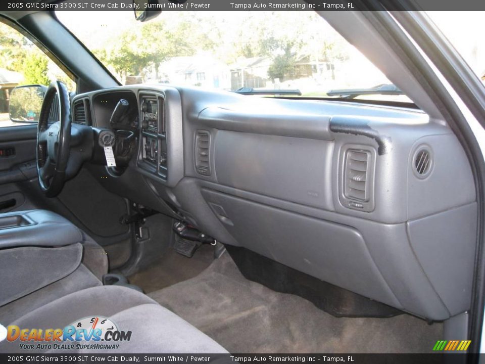 2005 GMC Sierra 3500 SLT Crew Cab Dually Summit White / Pewter Photo #30