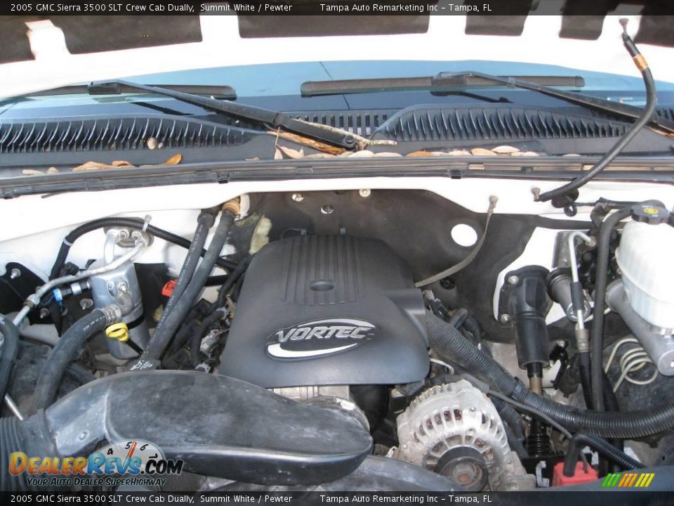 2005 GMC Sierra 3500 SLT Crew Cab Dually Summit White / Pewter Photo #31