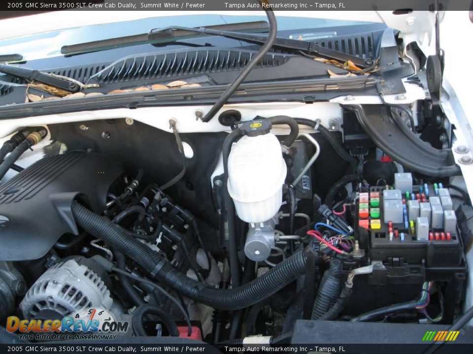2005 GMC Sierra 3500 SLT Crew Cab Dually Summit White / Pewter Photo #32