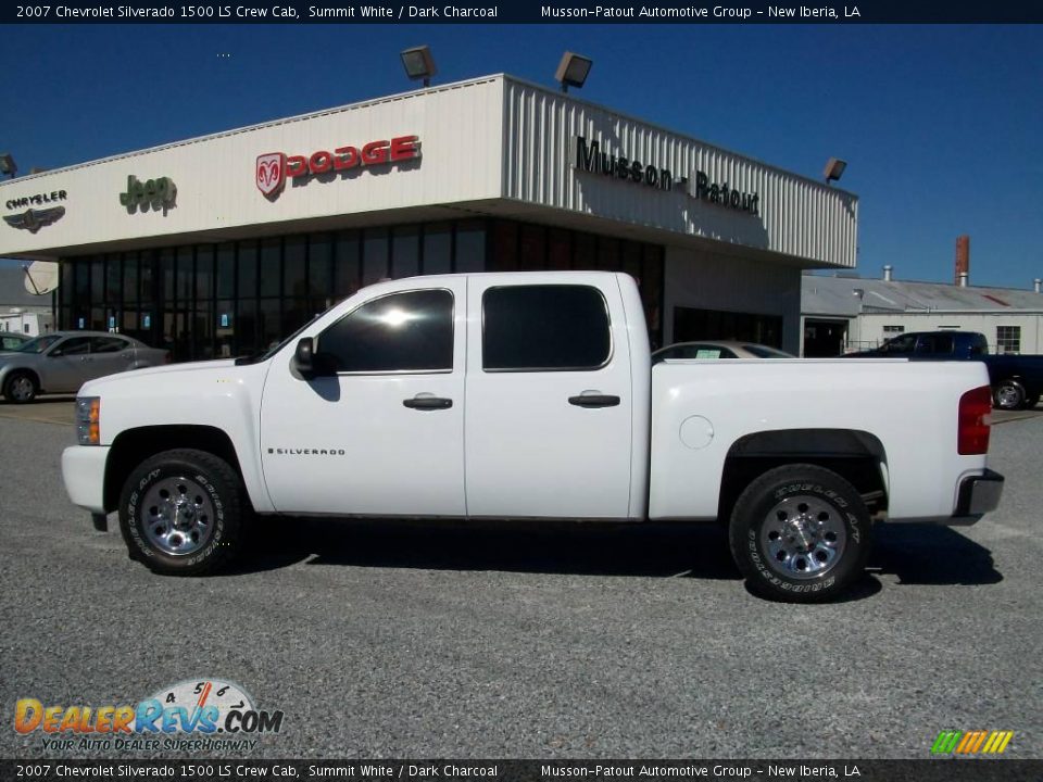 2007 Chevrolet Silverado 1500 LS Crew Cab Summit White / Dark Charcoal Photo #1