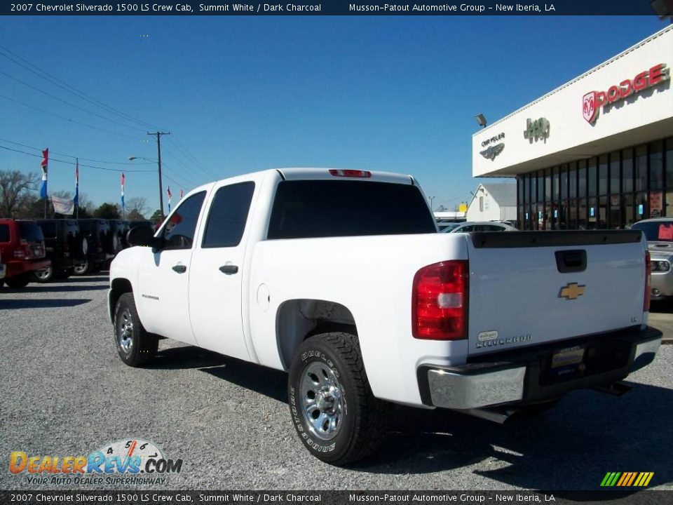 2007 Chevrolet Silverado 1500 LS Crew Cab Summit White / Dark Charcoal Photo #2