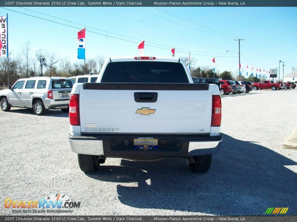 2007 Chevrolet Silverado 1500 LS Crew Cab Summit White / Dark Charcoal Photo #3