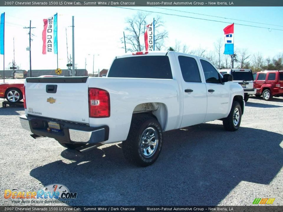 2007 Chevrolet Silverado 1500 LS Crew Cab Summit White / Dark Charcoal Photo #4