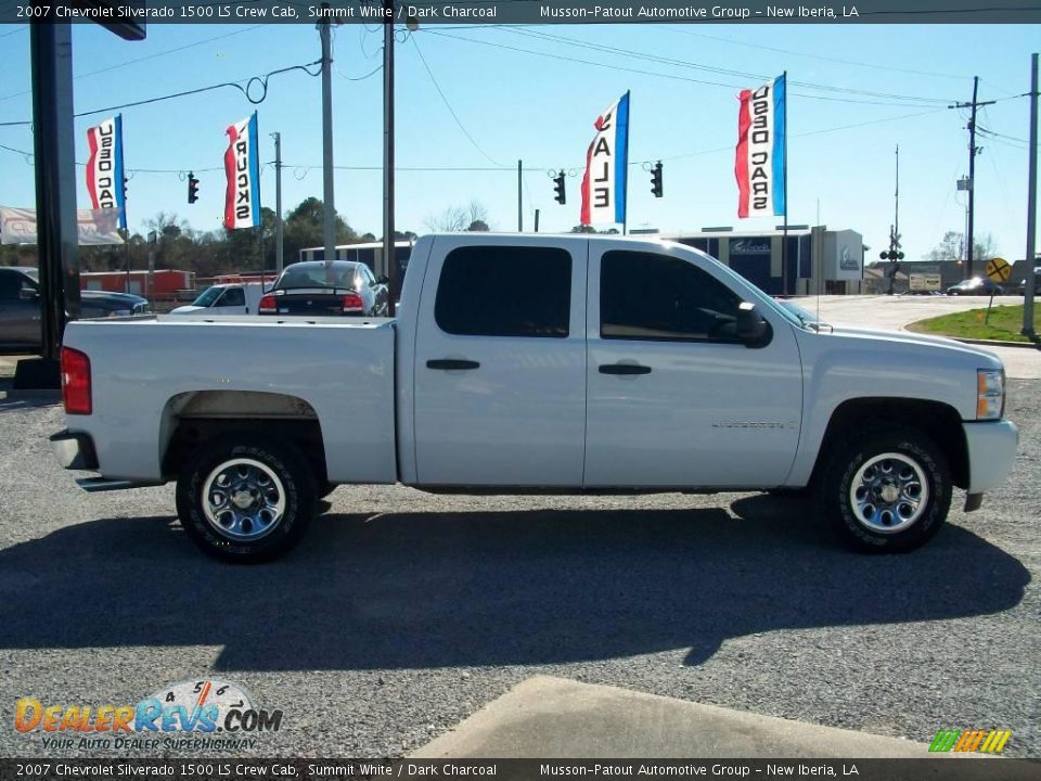 2007 Chevrolet Silverado 1500 LS Crew Cab Summit White / Dark Charcoal Photo #5