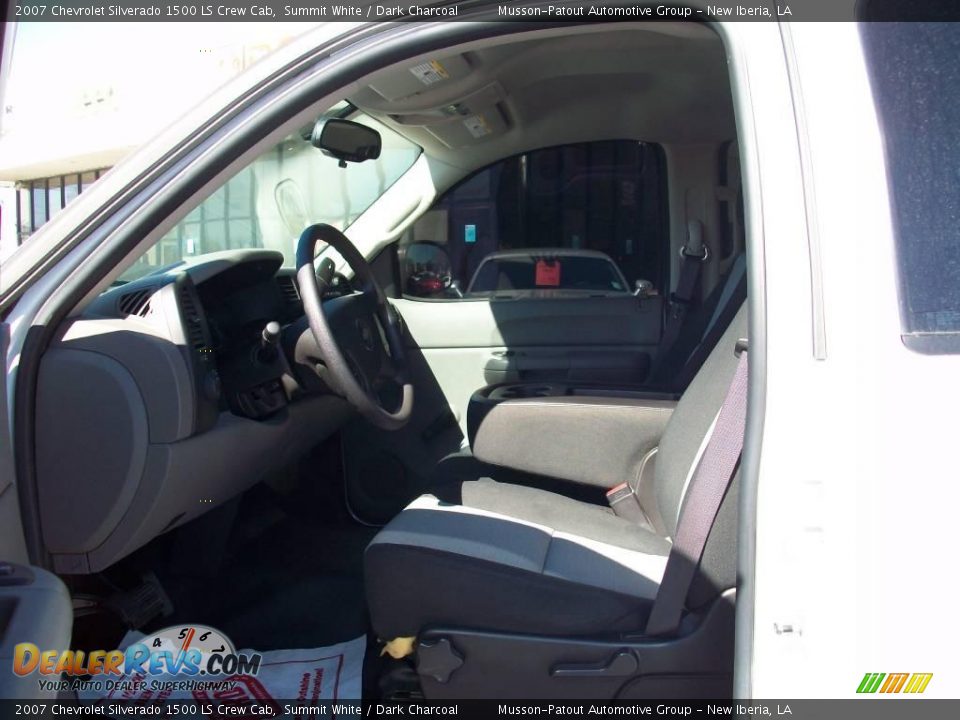 2007 Chevrolet Silverado 1500 LS Crew Cab Summit White / Dark Charcoal Photo #9