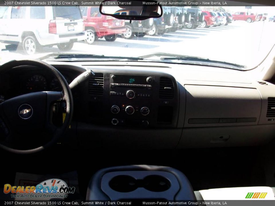 2007 Chevrolet Silverado 1500 LS Crew Cab Summit White / Dark Charcoal Photo #13