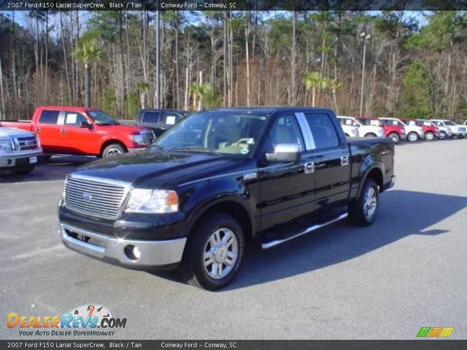 2007 Ford F150 Lariat SuperCrew Black / Tan Photo #1