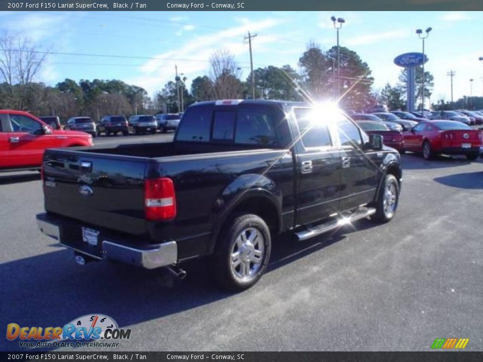 2007 Ford F150 Lariat SuperCrew Black / Tan Photo #5