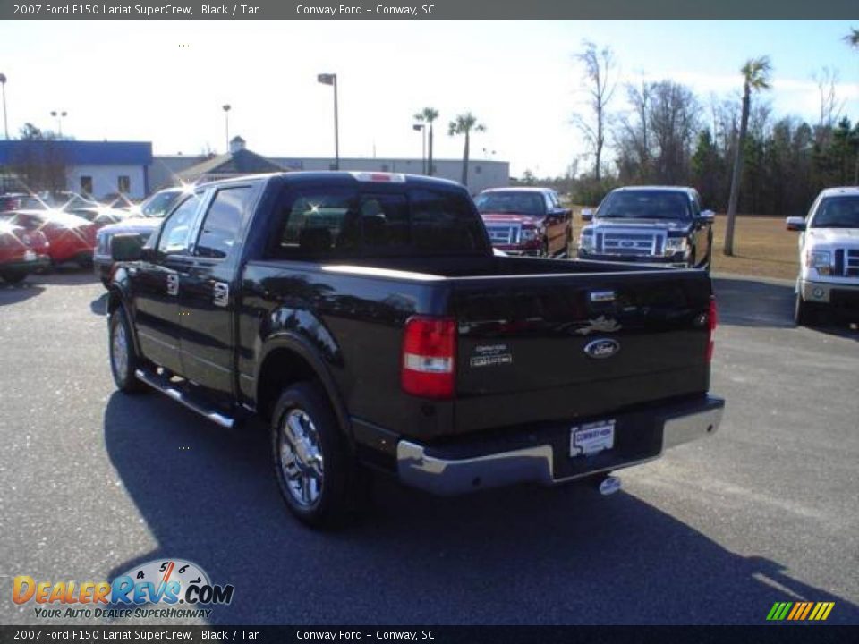 2007 Ford F150 Lariat SuperCrew Black / Tan Photo #7