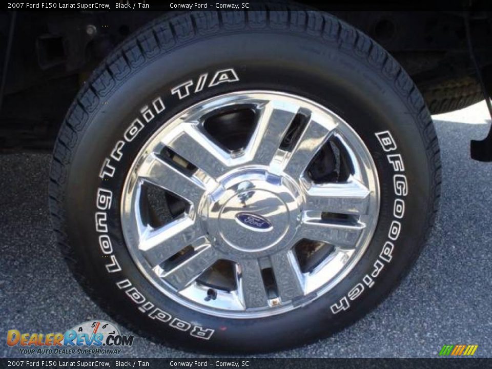 2007 Ford F150 Lariat SuperCrew Black / Tan Photo #9
