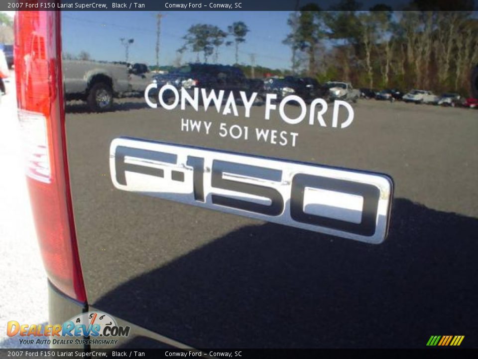 2007 Ford F150 Lariat SuperCrew Black / Tan Photo #14