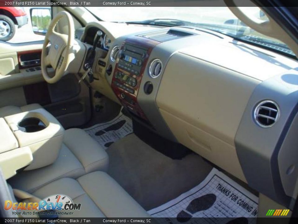 2007 Ford F150 Lariat SuperCrew Black / Tan Photo #19