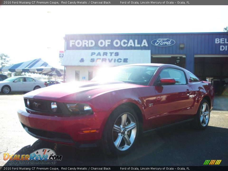 2010 Ford Mustang GT Premium Coupe Red Candy Metallic / Charcoal Black Photo #1
