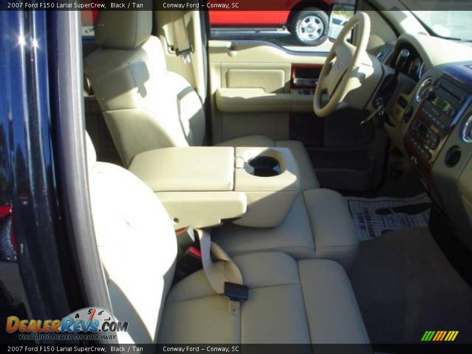 2007 Ford F150 Lariat SuperCrew Black / Tan Photo #20
