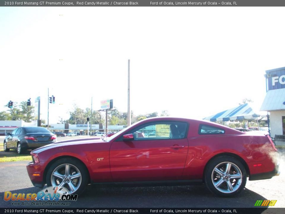2010 Ford Mustang GT Premium Coupe Red Candy Metallic / Charcoal Black Photo #2