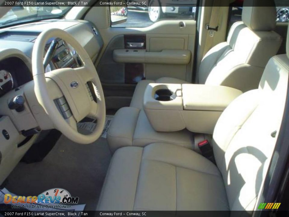 2007 Ford F150 Lariat SuperCrew Black / Tan Photo #22