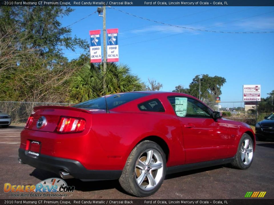 2010 Ford Mustang GT Premium Coupe Red Candy Metallic / Charcoal Black Photo #3