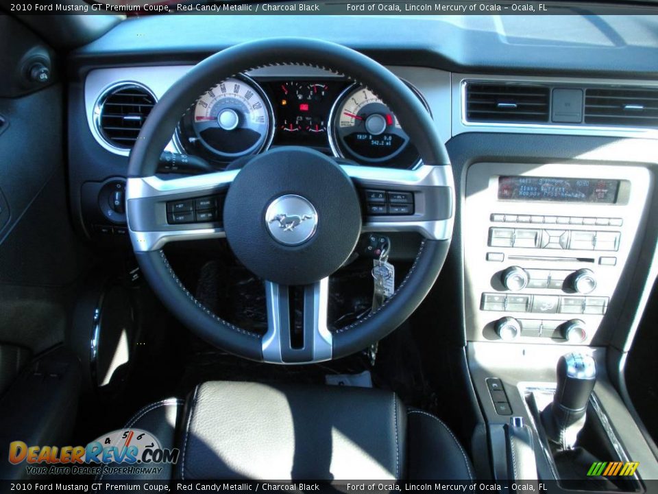 2010 Ford Mustang GT Premium Coupe Red Candy Metallic / Charcoal Black Photo #6
