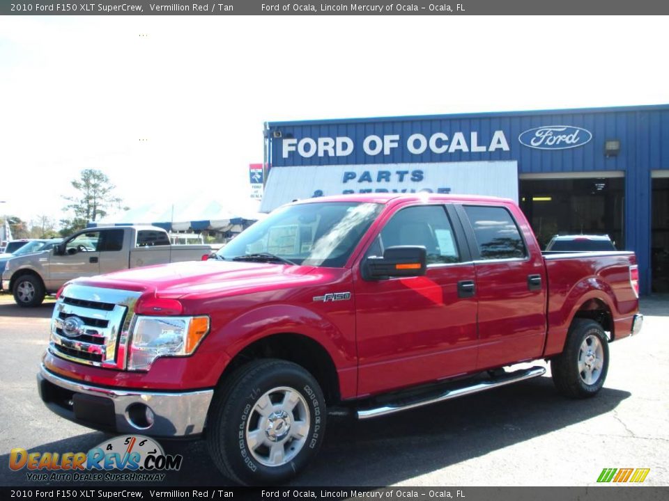 2010 Ford F150 XLT SuperCrew Vermillion Red / Tan Photo #1