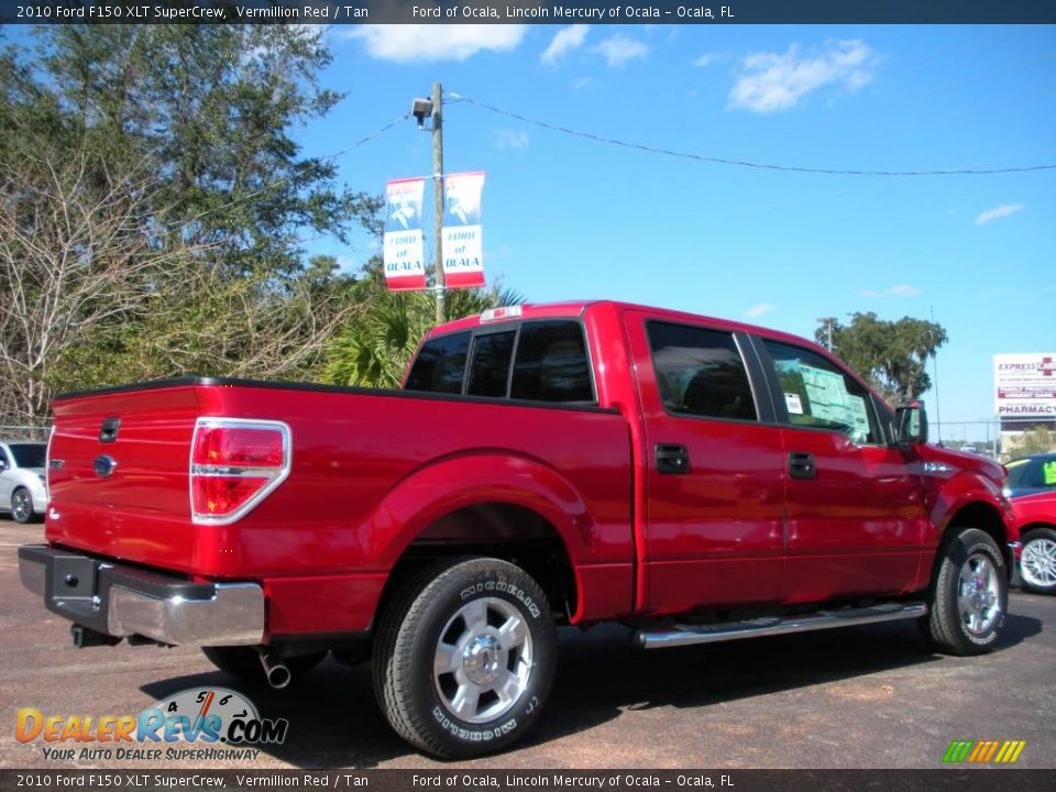 2010 Ford F150 XLT SuperCrew Vermillion Red / Tan Photo #3