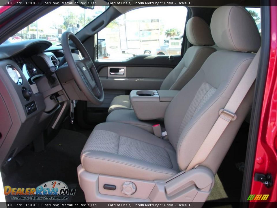 2010 Ford F150 XLT SuperCrew Vermillion Red / Tan Photo #4