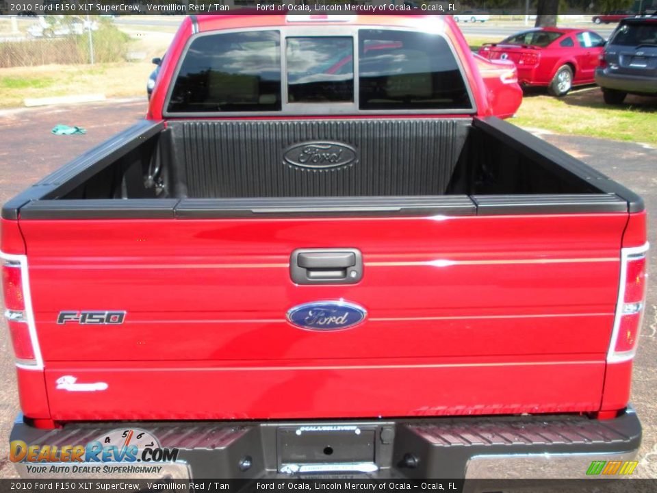 2010 Ford F150 XLT SuperCrew Vermillion Red / Tan Photo #9