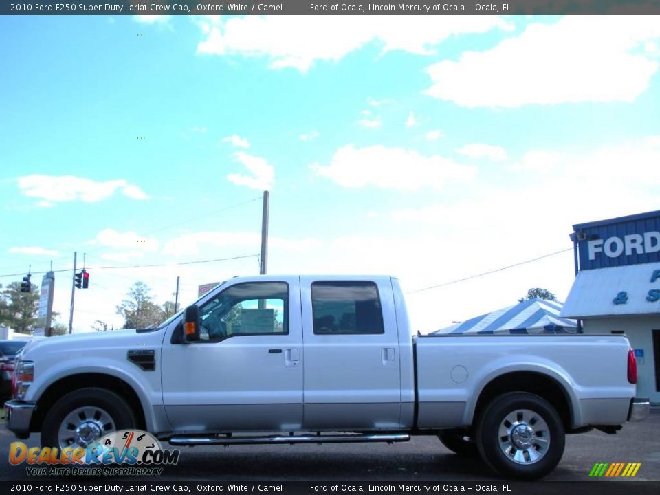 2010 Ford F250 Super Duty Lariat Crew Cab Oxford White / Camel Photo #2