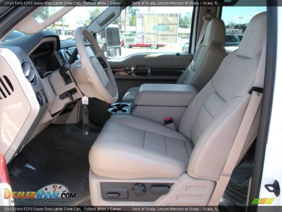 2010 Ford F250 Super Duty Lariat Crew Cab Oxford White / Camel Photo #4