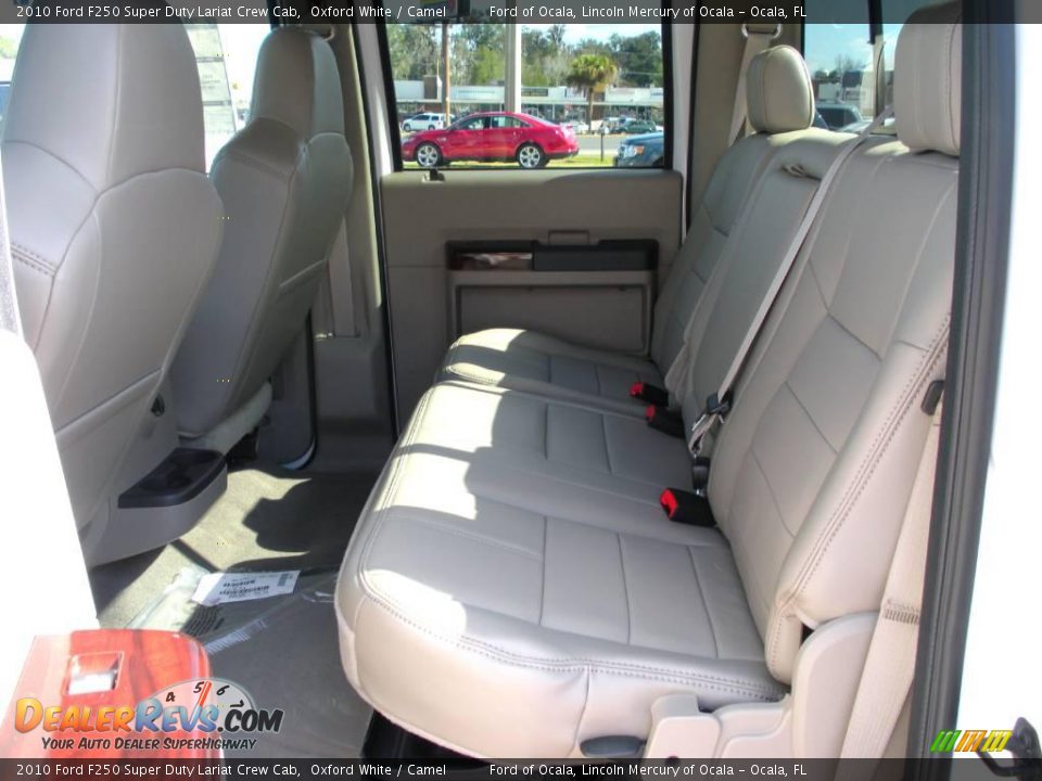 2010 Ford F250 Super Duty Lariat Crew Cab Oxford White / Camel Photo #5