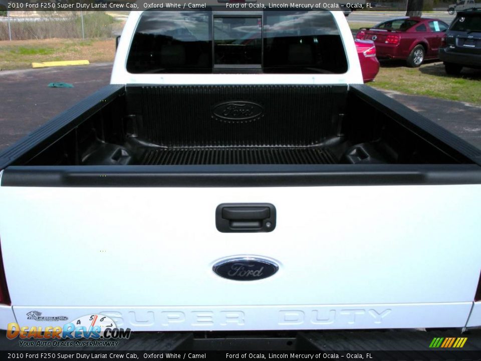2010 Ford F250 Super Duty Lariat Crew Cab Oxford White / Camel Photo #9